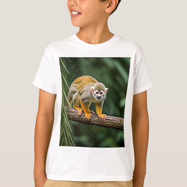 Curieux singe écureuil dans la Jungle T-Shirt (Devant)