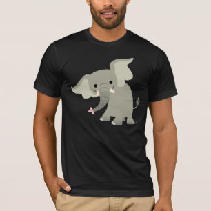 Curieux T-shirt éléphant de dessin animé