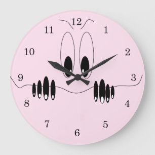 Curiosité drôle Yeux Horloge Sourire heureux