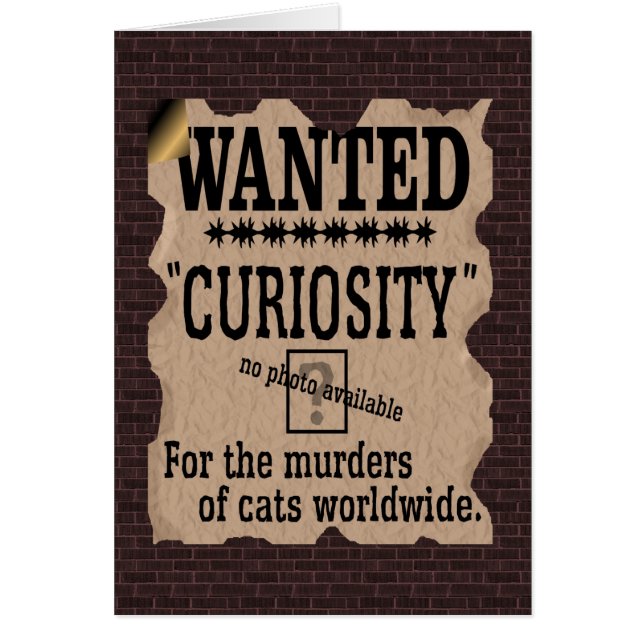 Curiosity Killed Cat Poster Recherché - Vintage (Devant)