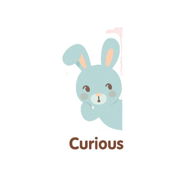 Curious Bunny – Pastel Character T-Shirt (Créateur téléchargé)