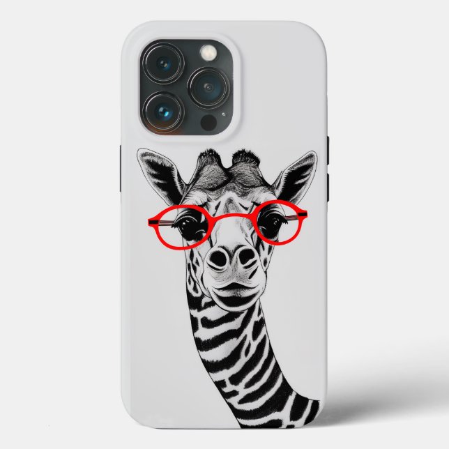 Curious Giraffe coque iphone - Faune Artistique (Verso)