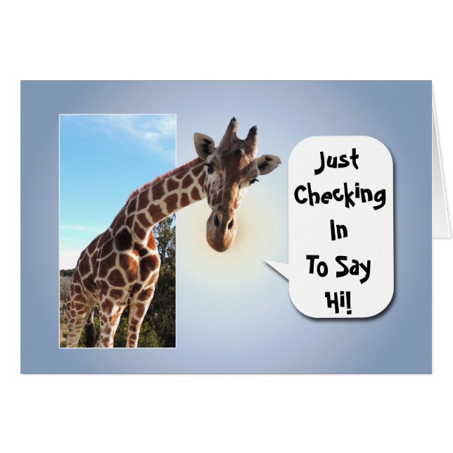 Curious Giraffe Juste S'enregistrer pour dire Salu (Devant horizontal)