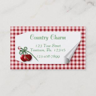 Curl Tag Cerises Carte de visite