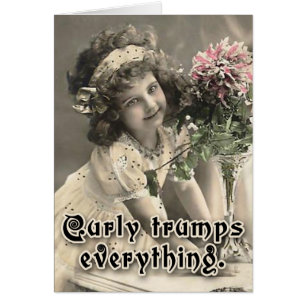 Curly Trump Tout mignon Carte