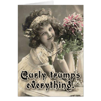 Curly Trump Tout mignon Carte