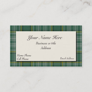 Currie Scottish Tartan Plaid Carte de visite