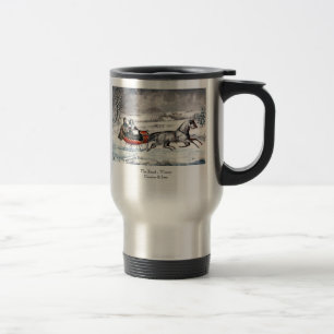Currier et Ives - tasse de voyage - la route,