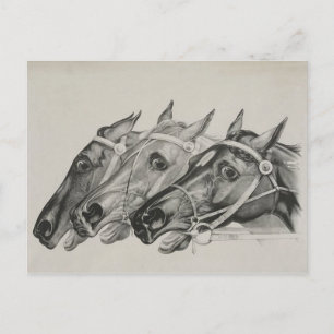 currier & ives  -- carte postale The Leaders