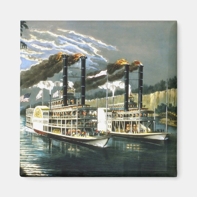 Currier & Ives - Magnet - Champions du Mississippi (Devant)
