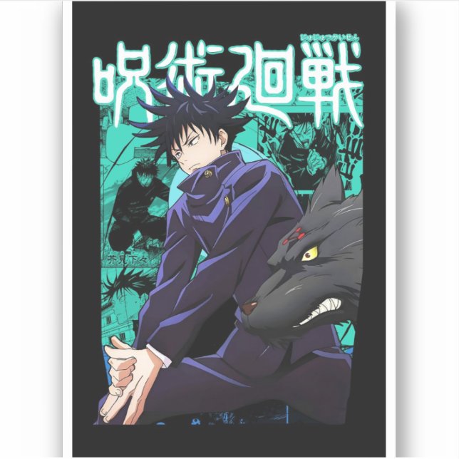 🌘 Cursed Shadow Warrior Sticker – Dark Anime Viny (Devant)