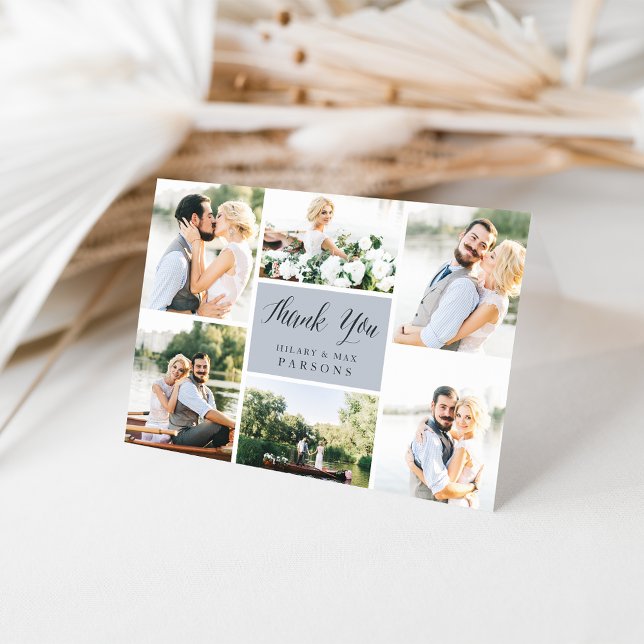 Cursive | Collage de photos de mariage Merci (Créateur téléchargé)
