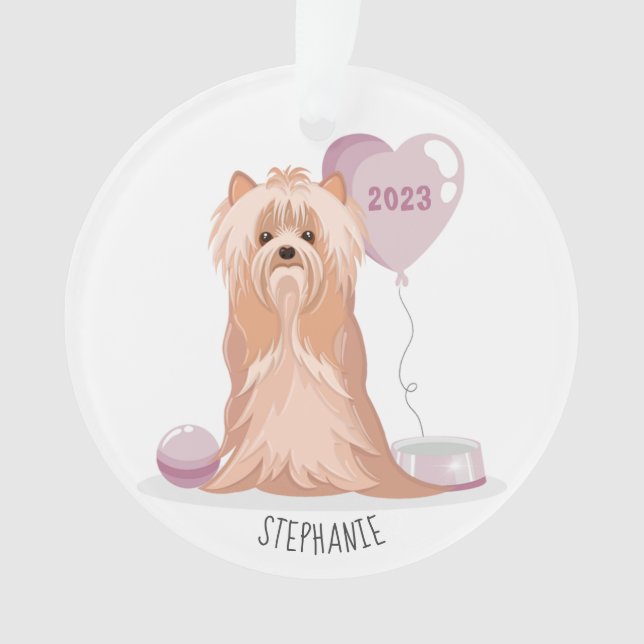 Curte Yorkshire Terrier Anniversaire (devant)
