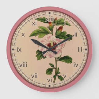 Curtis Botanique Wild Rose Horloge murale en 3 sty