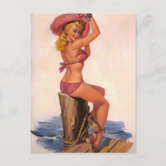 Curvy Classic Vintage Pin up carte postale fille