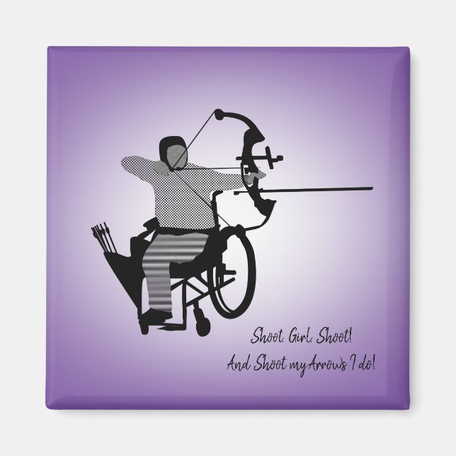 Curvy Girl Muslim Archer Magnet (Devant)