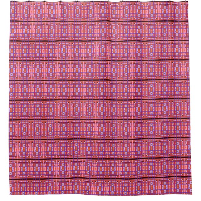 Curvy Plaid feminine art abstrait rideau de douche (Devant)