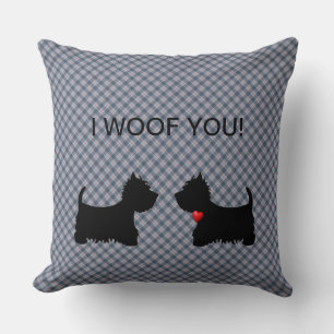 Cushions Coussin - JE VOUS REGARDE ! Deux Chiens é