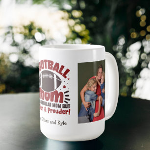 Custom 2 Photo Football Maman Mug