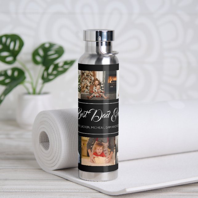 Custom 8 Photo Collage Meilleure bouteille d'eau p (Yoga)