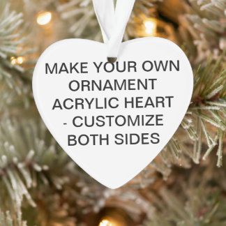 Custom Acrylic HEART Christmas Tree Ornament