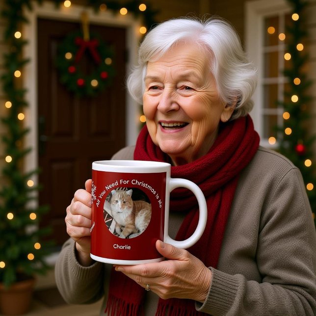 Custom All You Need Cat Photo Specialty Mug (Créateur téléchargé)