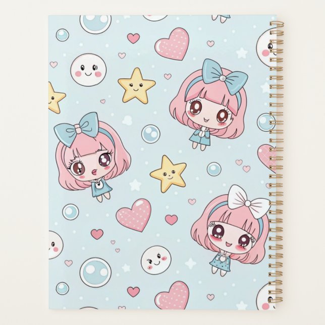 Custom Anime Kawaii with Hearts and Star (Dos)