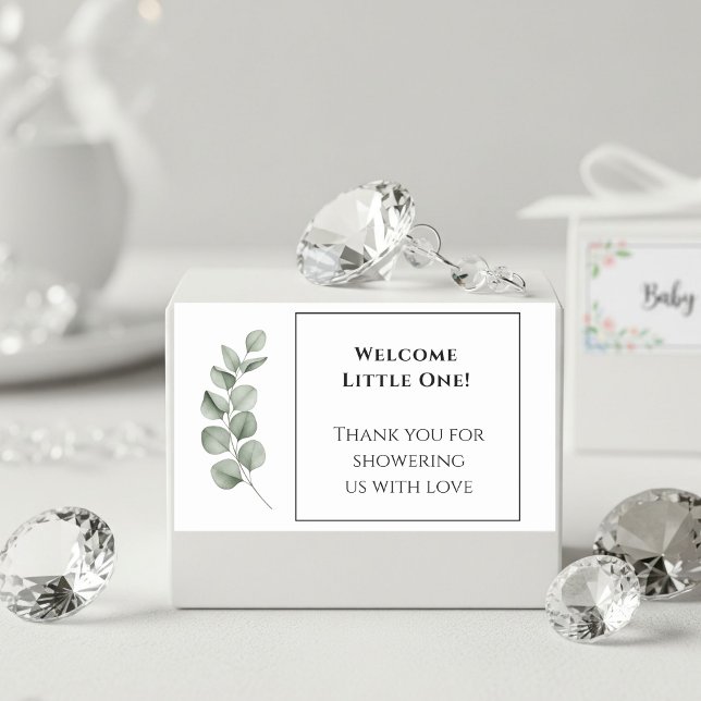 Custom Baby Shower Stickers - Modern Simple Design (Créateur téléchargé)