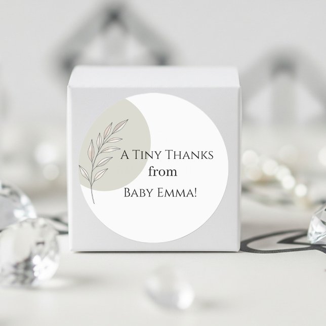 Custom Baby Shower Stickers - Modern Simple Design (Créateur téléchargé)