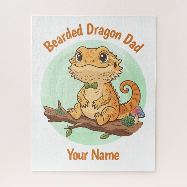 Custom Bearded Dragon Dad Jigsaw Puzzle  (Vertical)