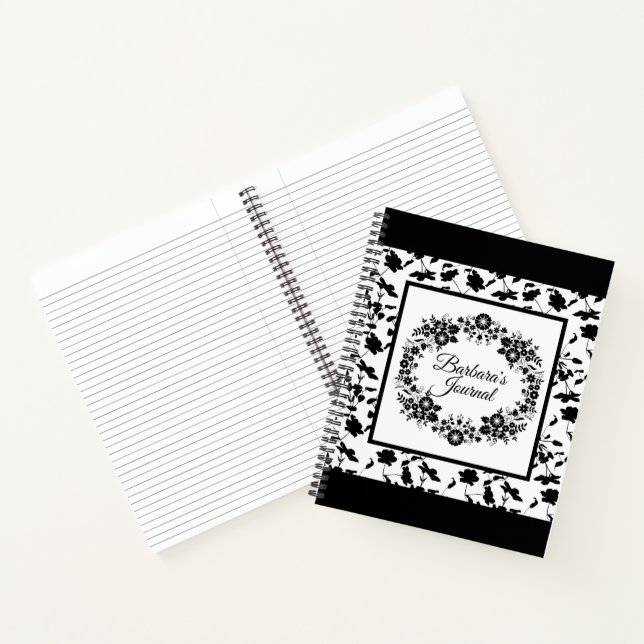 Custom Black And White Journal Spiral Notebook (Intérieur)
