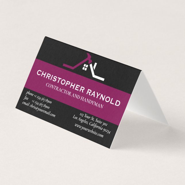 Custom Black and Wine Home Building Construction (Front)