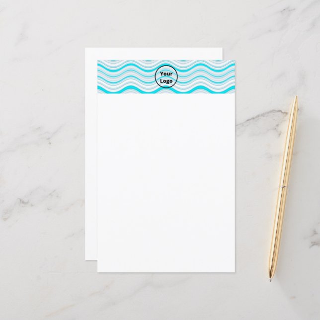 Custom blue and white wavy stripes (Devant/Arrière en situation)