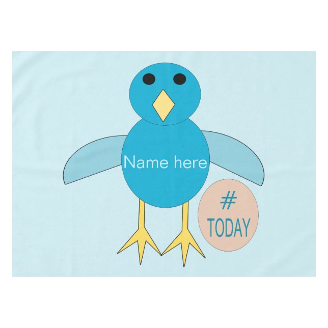 Custom Blue Birthday Boy Chick Nappe (Devant (Horizontal))