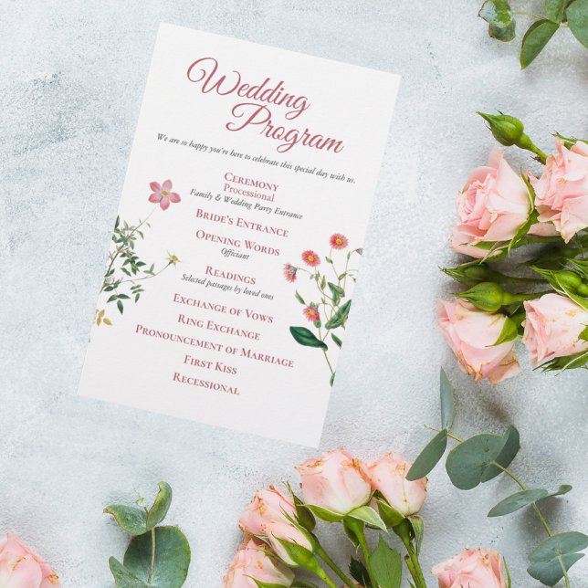 Custom Botanical Wedding Program (Créateur téléchargé)