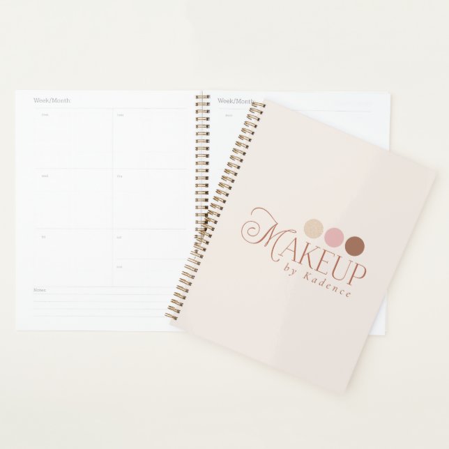 Custom Branded Makeup Artist Appointment Planner (Devant avec enveloppe)