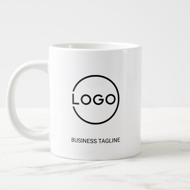 Custom Business Logo with Custom Text Coffee Mug (Gauche)