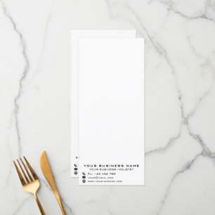 Custom Business Menu Company Promotional