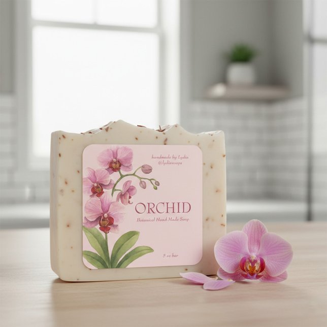 Custom Business Sticker for Orchid Handmade Soap (Créateur téléchargé)