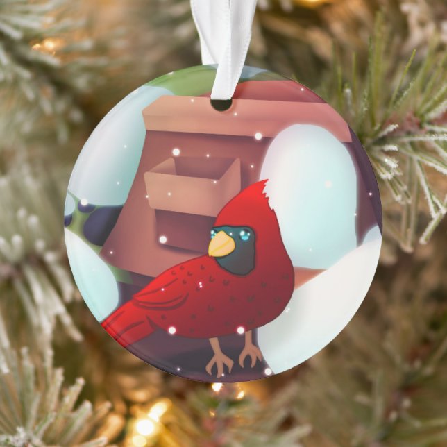 Custom Cardinal Christmas Family Ornament (Arbre)