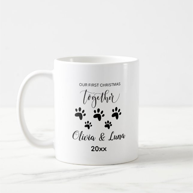 Custom Cat Maman ou Cat Papa Mug (Gauche)