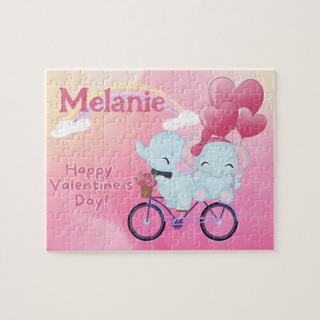 Custom Child Name Valentine's Day Puzzle  (Horizontal)