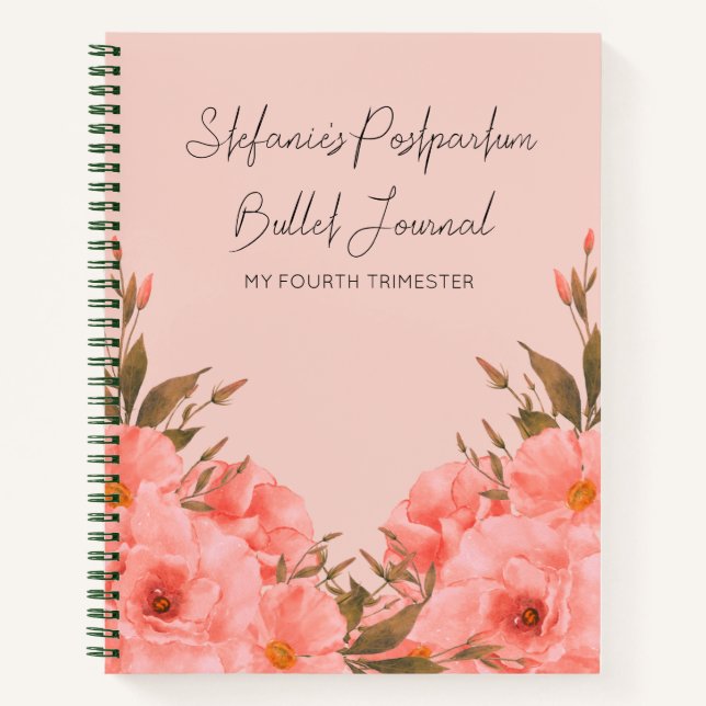 Custom Christian Postpartum Journal For New Moms (Devant)