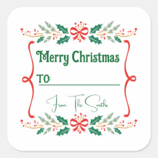 Custom Christmas Label Sticker Tags