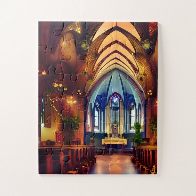 Custom Church Imaginaire Art 01 Jigsaw puzzle (Vertical)