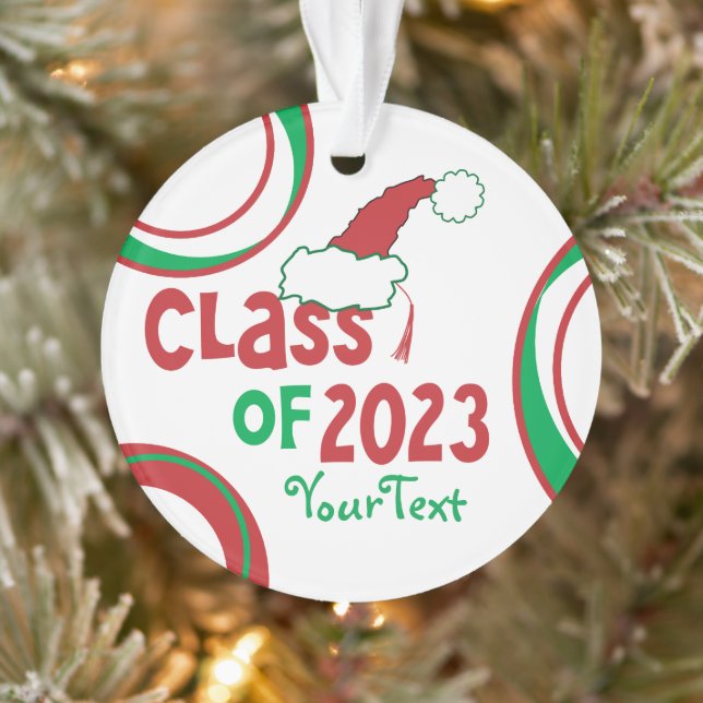 Custom Class 2023 © Grad Tassel Ornement de vacanc (Arbre)