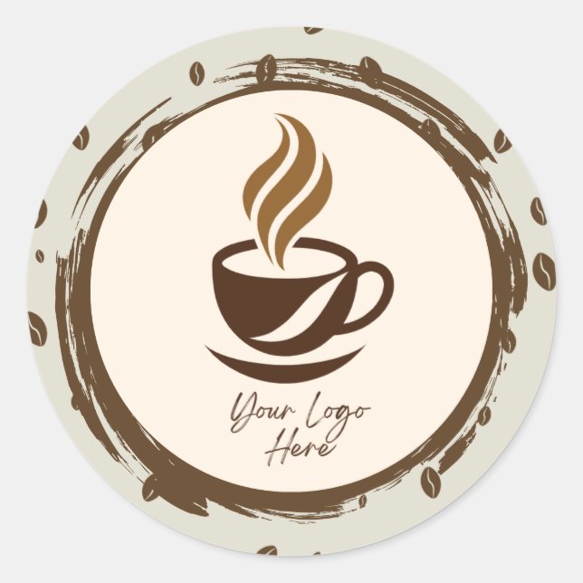 Custom Coffee Product Label Stickers | Cozy Coffee (Devant)