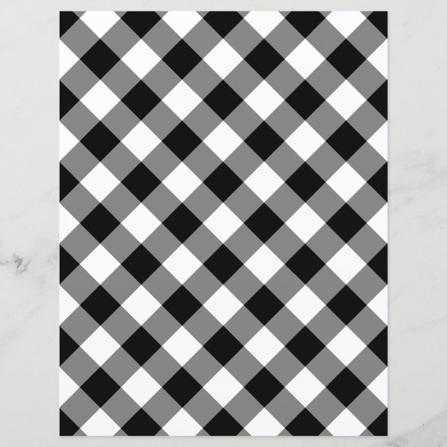 Custom Color Buffalo Check Gingham Scrapbook Paper (Devant)