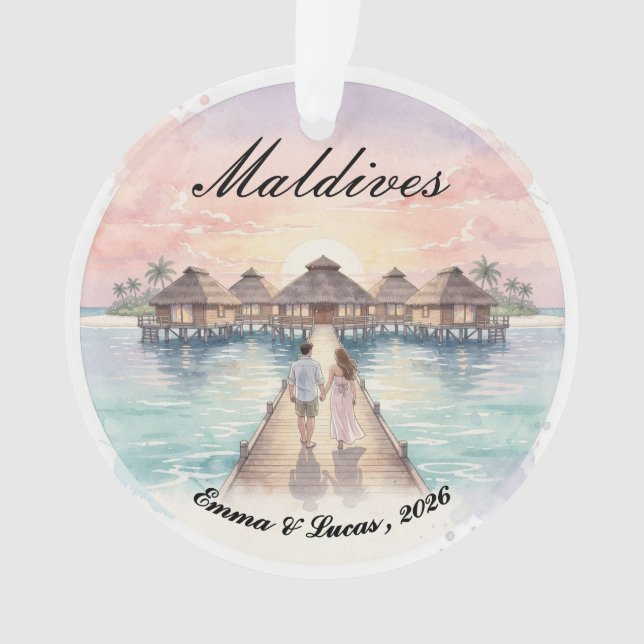 Custom Couple Maldives Honeymoon Keepsake (devant)