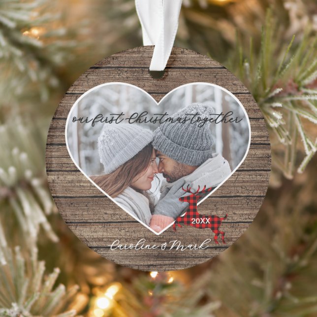Custom Couple Our First Christmas Holiday (Arbre)